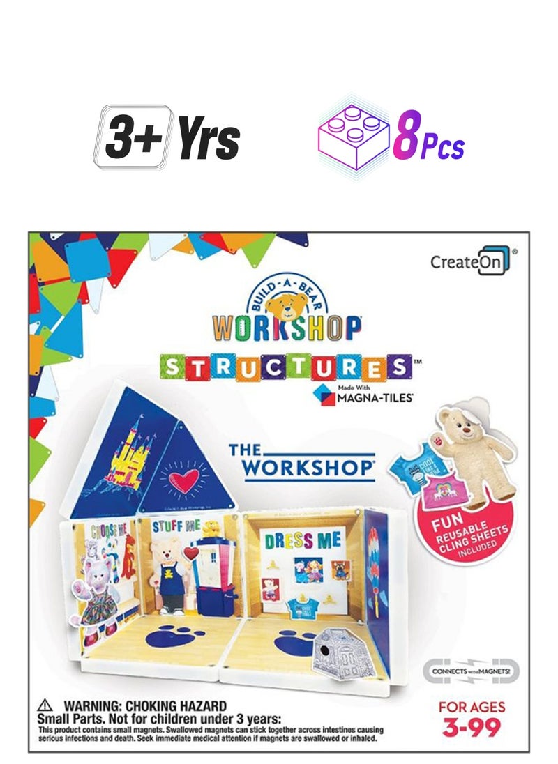 MAGNA-TILES - Create-on Build A Bear The Workshop Cub Condo| Connect With Magnets, Kids Building Toys, For Ages 3+ - Image 1
