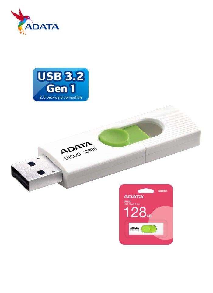 ADATA - USB 3.2 UV320 Flash Drive | 128GB Capacity | Lightweight Capless | Fast Data Transfer - Image 1