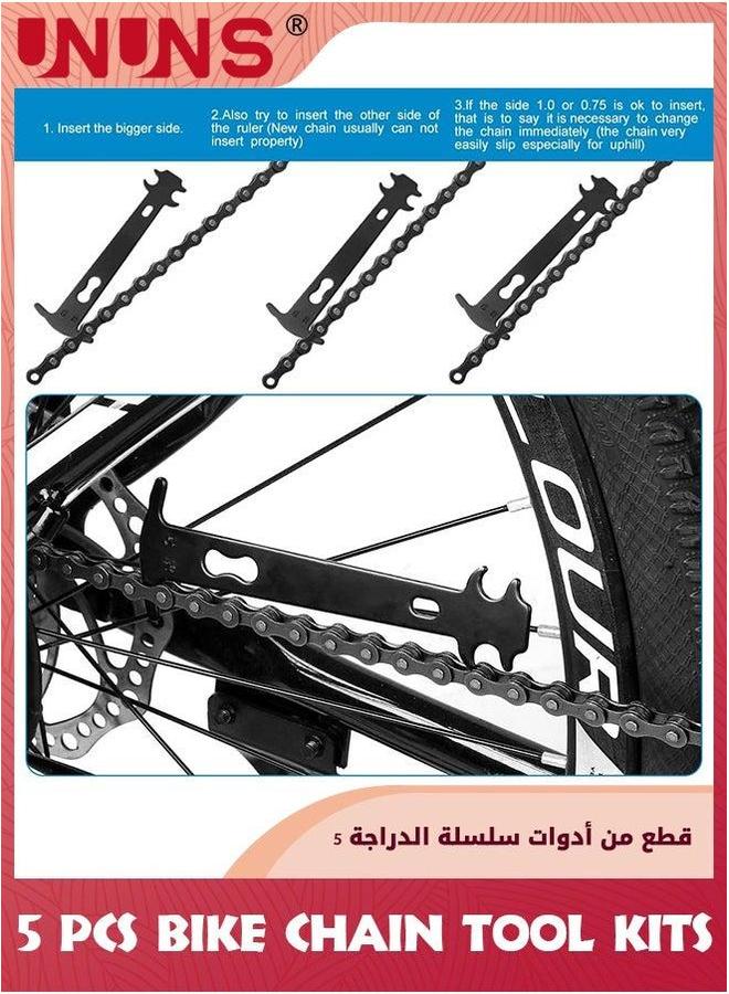 UNUNS أداة سلسلة الدراجة، مجموعة إصلاح الدراجة، كماشة وصلات الدراجة + أداة كسر السلسلة + فاحص السلسلة + مفتاح + 3 أزواج من وصلات الدراجة المفقودة، مجموعة إصلاح سريعة لراكبي الدراجات، أداة متعددة الوظائف - Image 5