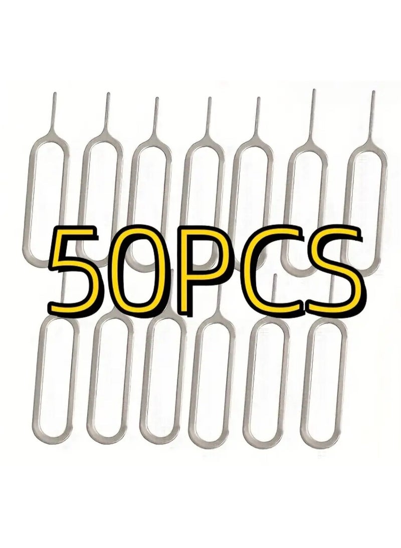 كلين ويف مجموعة دبابيس إخراج شريحة SIM (عدد 50) – أدوات معدنية متينة لإخراج درج الشريحة للهواتف الذكية، الأجهزة اللوحية والكاميرات - Image 1