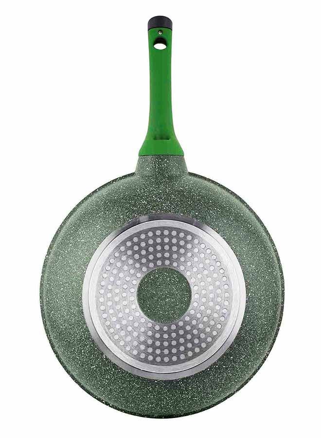 Prestige Granite Non-Stick Aluminium Wok Pan With Lid Green - Image 5