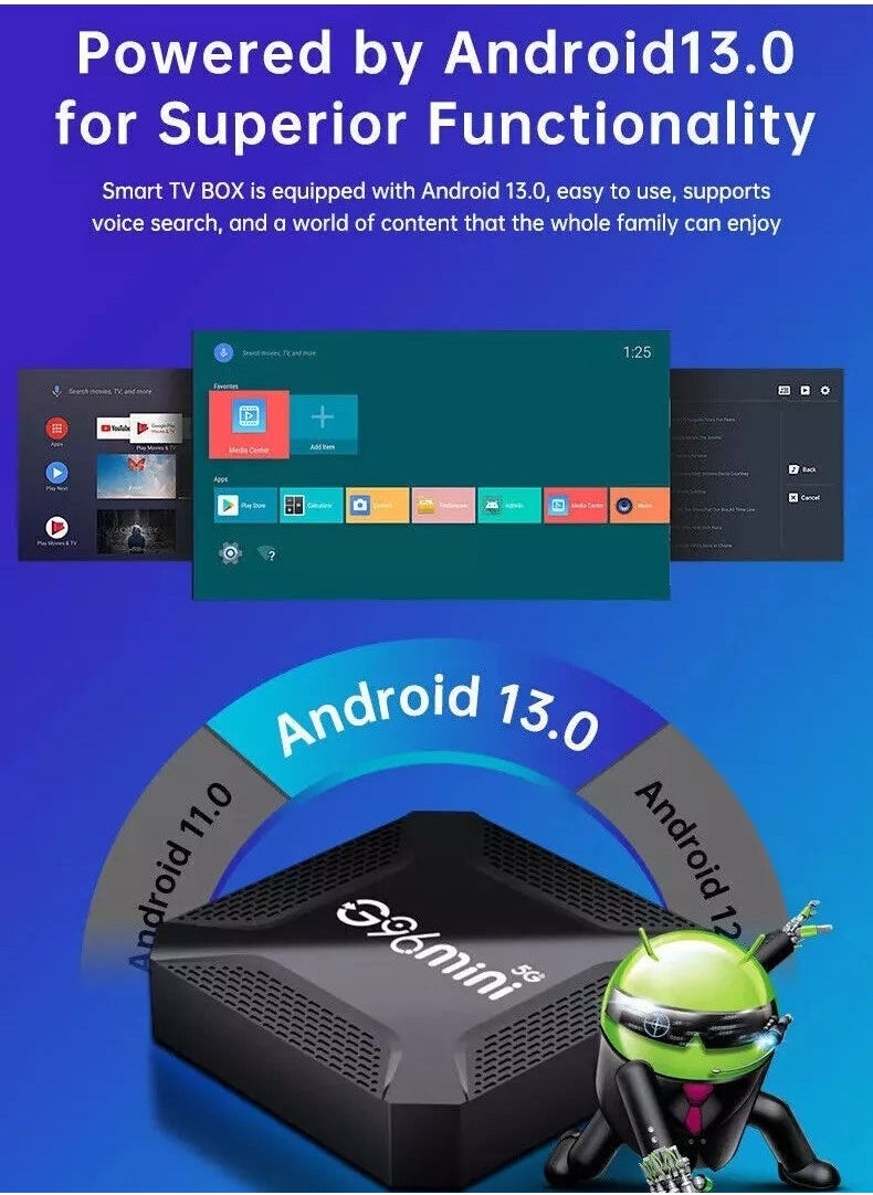 JAJEEK - G96mini 8K Android 13.0 TV Box – 5G WiFi, RK3528A Processor, 8K Ultra HD Media Player, 4GB RAM, 32GB Storage, Google Play, Bluetooth – Smart Streaming Box for TV, Movies, and Games - Image 1