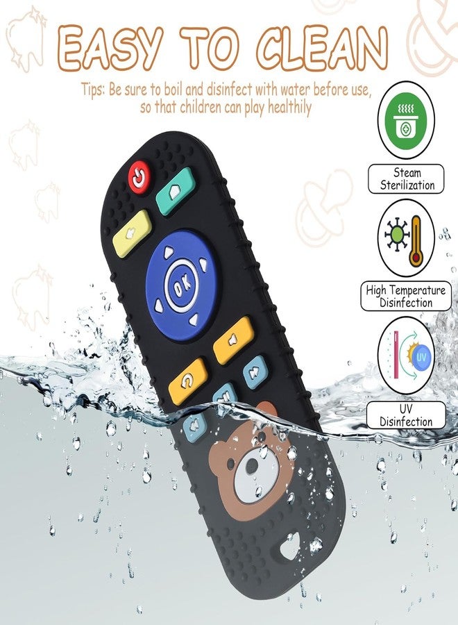 lizepto Baby Toy – 2 in 1 Teether for Infants | Silicone & Neem Wood Teether | BPA Free, Soft, Safe & Non-Toxic Chewing Toy for Babies | Natural Soothing Relief (Remote Cream) - Image 4