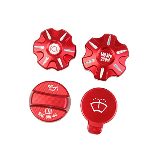 crosselec Aluminium Alloy Engine Oil Cap Radiator Cap Windshield Washer Tank Cover Trim For Chevrolet Corvette C7 2014-2019 - Image 4