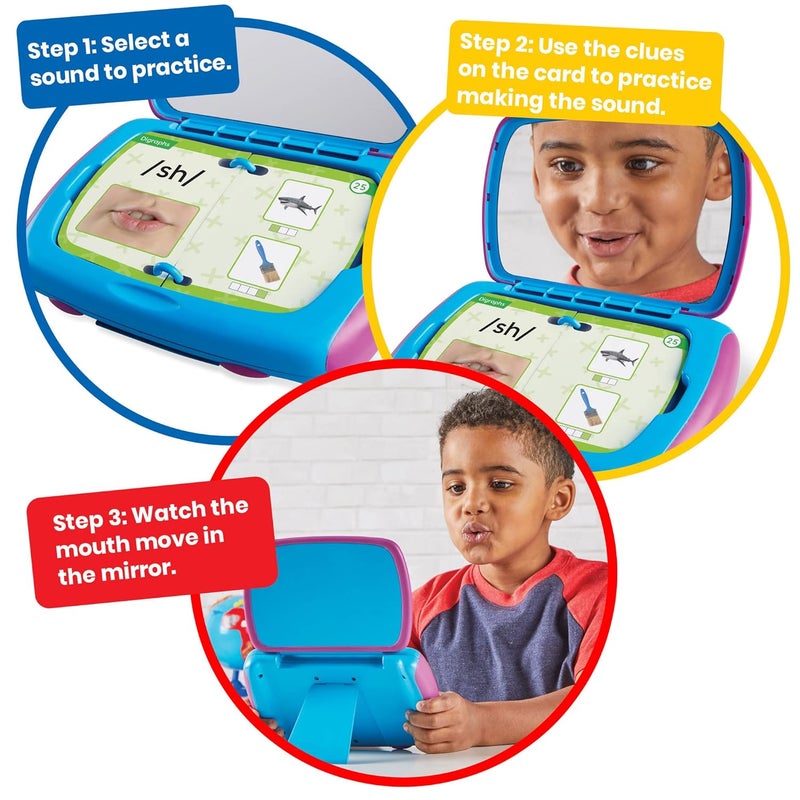 hand2mind hand2mind Mirror My Sounds Phoneme Set Phonemic Awareness Phonics Games Letter Sounds Phonics Flash Cards Speech Therapy Materials Phonics for Kindergarten Toys That Help with Speech  - Image 2