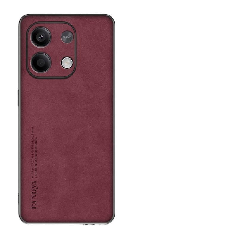 Leather Texture Protective Case for Redmi Note 13 with Shockproof and Drop Protection plus Shockproof plus Leather Texture plus Scratch Resistant in Red - Image 3