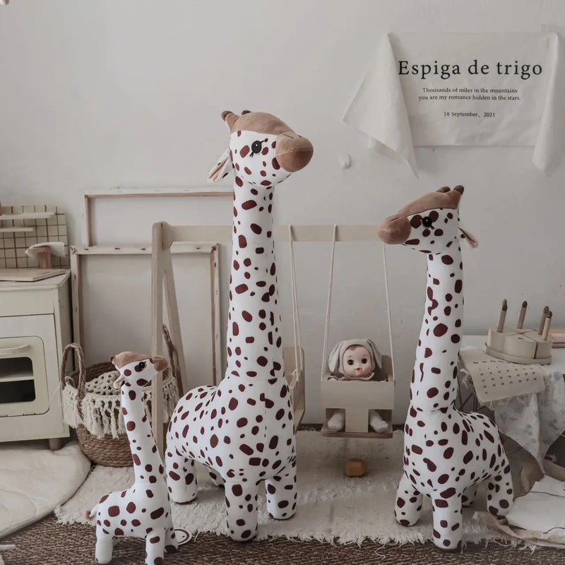 Y&D New INS Home Decor Talking Cotton Stuffed Animal Toys – Giraffe, Deer & Bear Plush with Pacifier, Soft Washed Fabric, Ideal Anniversary Gift for Kids & Nursery Decoration - Image 5