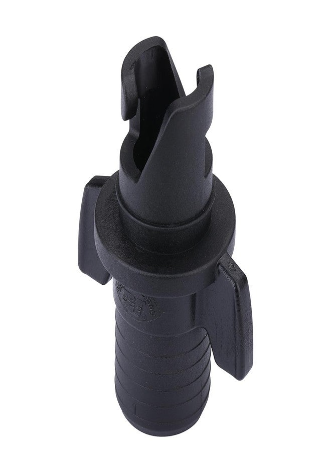 Omter مضخة هواء قدم لقارب أومتر القابل للنفخ مع محول خرطوم هالك-روبرتس HR ومحول صمام H-R (أسود) - Image 4