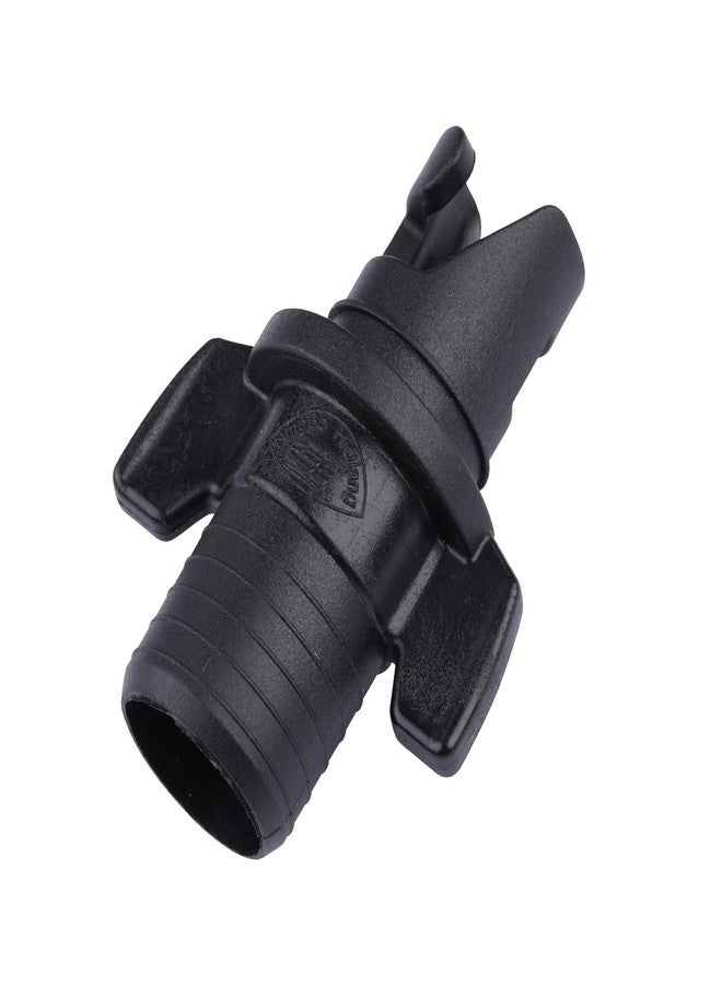 Omter مضخة هواء قدم لقارب أومتر القابل للنفخ مع محول خرطوم هالك-روبرتس HR ومحول صمام H-R (أسود) - Image 3