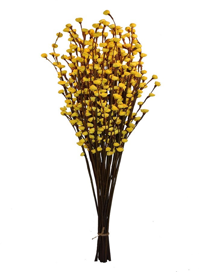 CRAFTWAFT Artificial Mini Rose Floral Bunch (Yellow) - Image 1