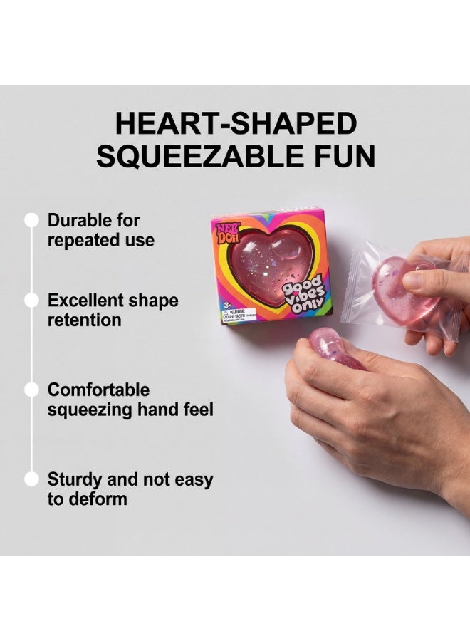 Needoh Heart Gummy Sensory Fidget Toy (Squeezable) - Image 2