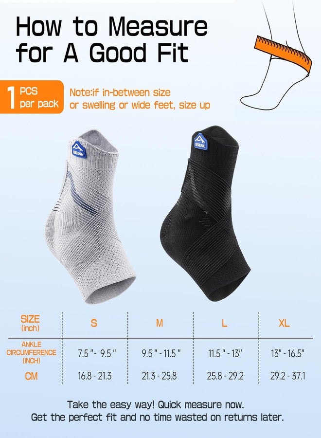 JAPSERUNA Ankle Brace for Women Men with Gel Pad 3D Knit-Ankle Compression Sleeve and Adjustable Strap, Ankle Support wrap for Sprain, Sports, Volleyball, Pain Relief, Swelling - Image 5