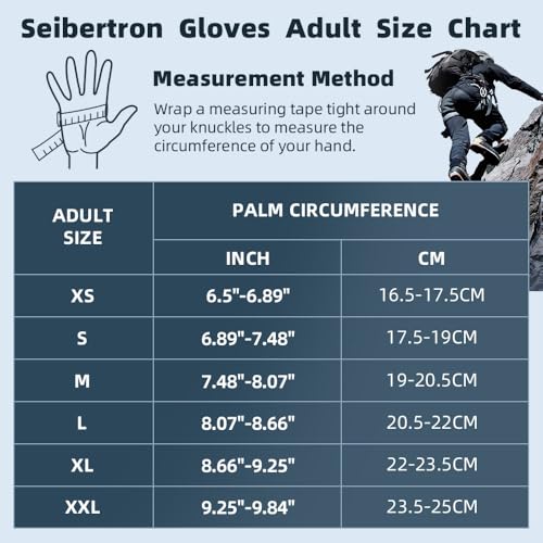 Seibertron Half Finger Padded Palm Lightweight Breathable Climbing Rope Gloves for Climbers Rock Climbing Rescue Adventure Sailing Kayaking Outdoor Sports Black S - Image 3