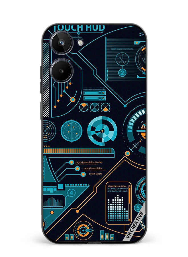 VR CREATIVE Protective Case Cover For Realme 10 Touch Hud Design Multicolour - Image 1