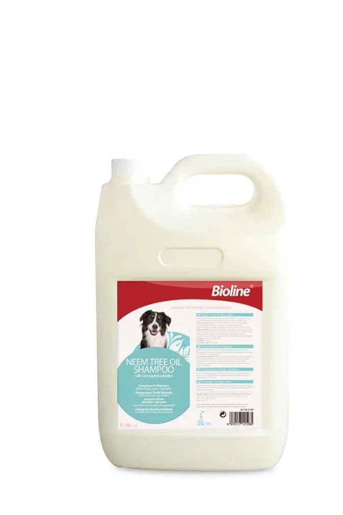 Bioline شامبو الكلاب بزيت شجرة النيم من بيولين - 5 لترات - Image 1