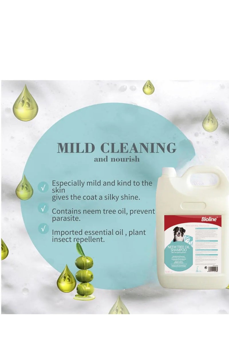 Bioline شامبو الكلاب بزيت شجرة النيم من بيولين - 5 لترات - Image 2