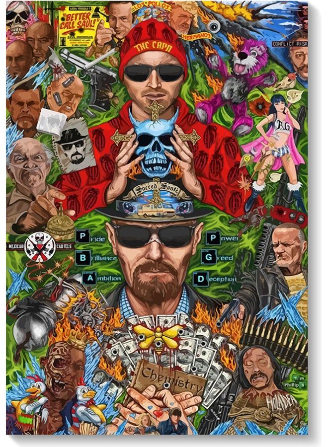 RYN فن الجدران من بريكنج باد متعدد الألوان 40x60 سم - Image 2