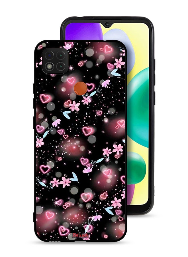 Tolwak Xiaomi Redmi 9C Protective Case Cover Small Hearts And Flowers - Image 1