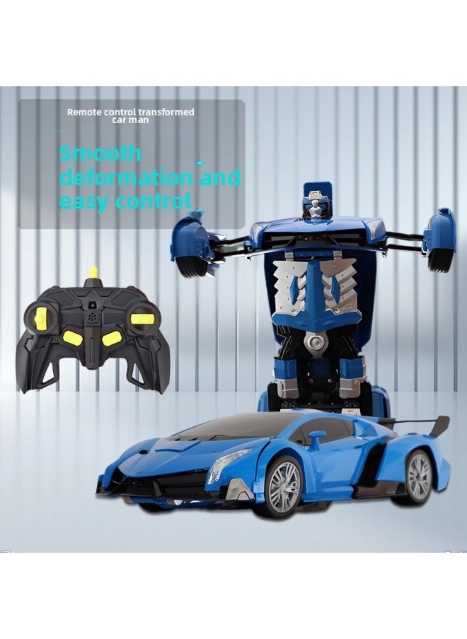 Generic Gesture Inductive Deformable Toy Bumblebee Robot King Kong Remote Control Car Child 3 Boy 4 Toy Car 6 Years 5-Color:1:18 [警车] 23cm (remote Control Deformation)-Scale:[hot-selling Recommendation] Three Lithium Batteries + Remote Control Battery + Charging Cable  - Image 4