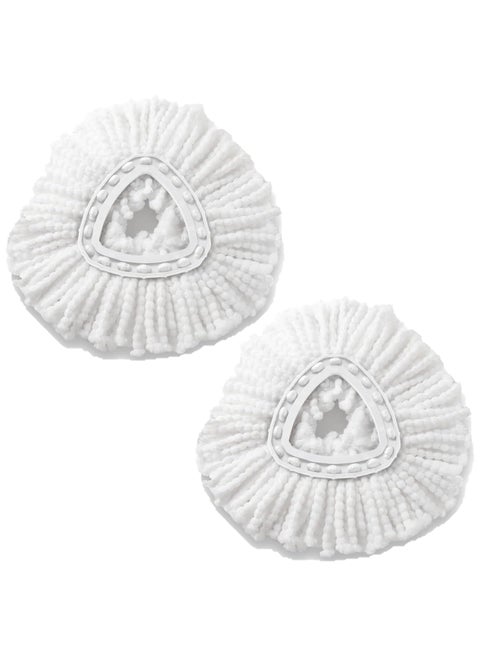 2PCS Triangle Shape Microfiber Replacement Mop Heads Compatible with Vileda Easy Wring And Clean Spin Floor Mop Refill Or Any Triangle Shape Base Mop Universal Size