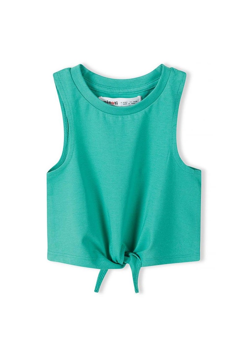 MINOTI Teen Girls Sleeveless Top with Front Tie  - Image 2