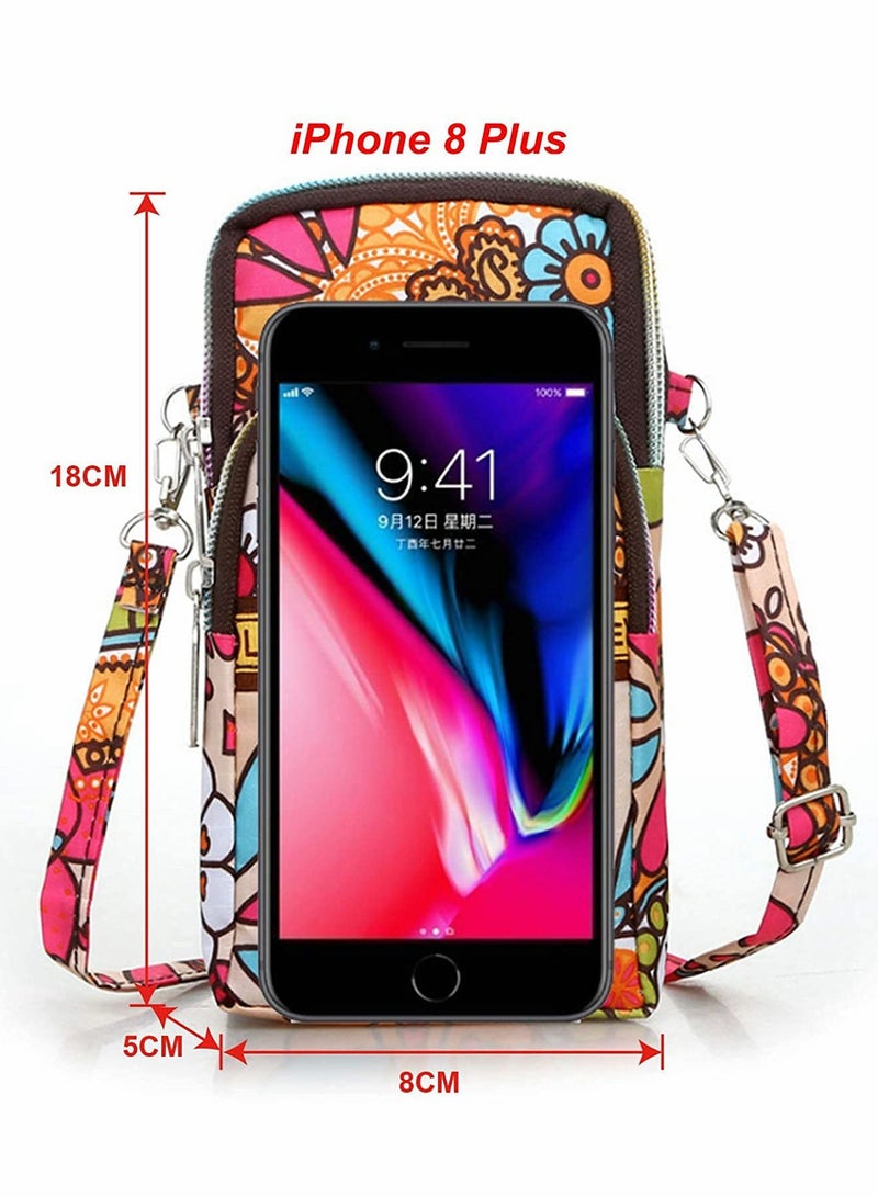 Excefore Small Canvas Cell Phone Purse Wallet Cute but Roomy Casual Shoulder Bag Crossbody Bag for Women  - Image 2