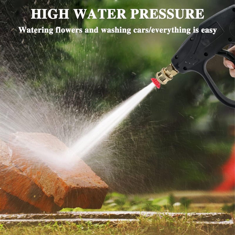 بندقية غسيل عالية الضغط بقوة 4350 PSI مزودة بـ 5 رؤوس فوهات مائية، مناسبة لأجهزة كارشر لتنظيف السيارات والأرضيات والحدائق. تتضمن موصل خرطوم من نوع M22-14 وموصل سريع من نوع Karcher بقطر 1/4 بوصة. - Image 5