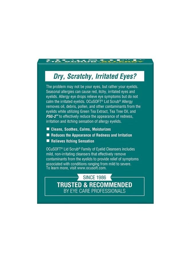 OCuSOFT - Lid Scrub Allergy Eyelid Cleanser 30CT - Image 1