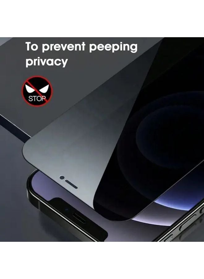 Black Privacy Screen Protector For iPhone 13 Pro Anti Peep Tempered Glass Film - Image 4