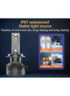 Lighting solutions Lighting Solutions Car Led Headlight Led Driving Light Headlamp Bulb All-in-one Conversion Kit H7 75W 6500K 3500LM 2pcs  - Image 4