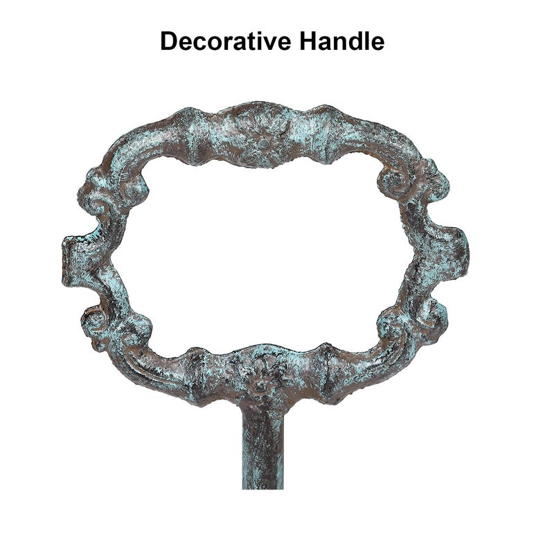 WEMPOLU Cast Iron Door Stopper with Handle, 4.88 Lbs Heavy Duty Metal Dog Door Stop, Distressed Blueâ€¦ - Image 3