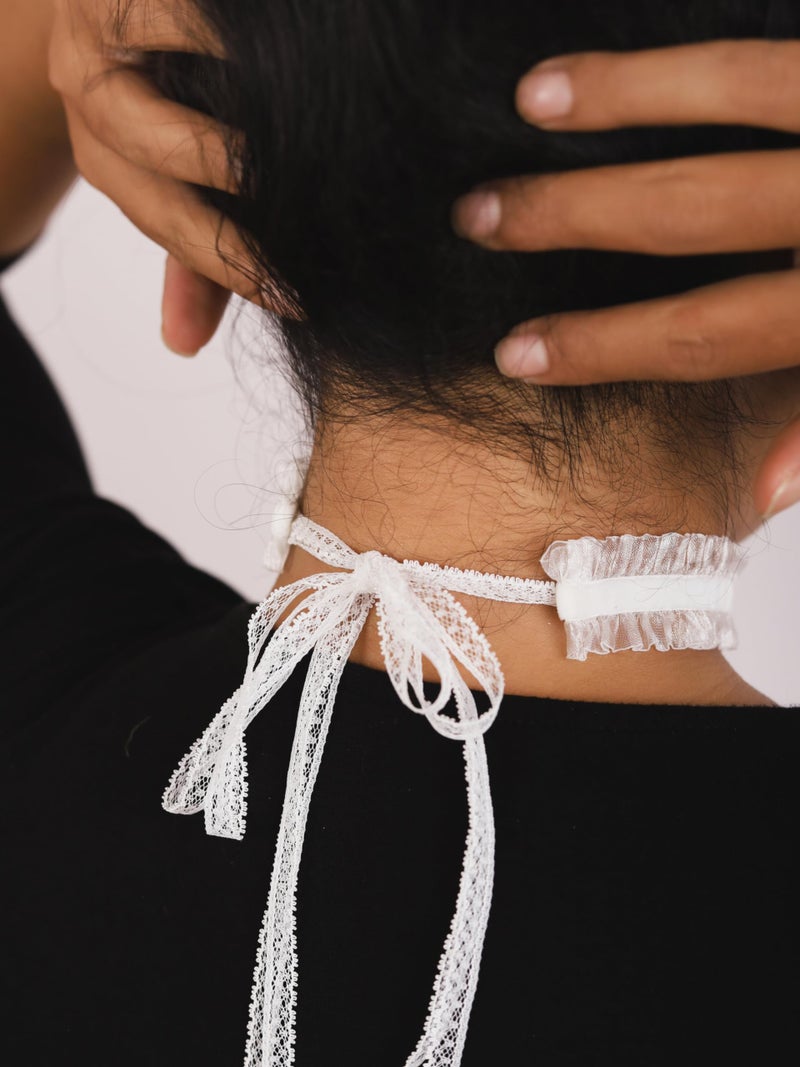 Sacina Gothic White Choker, White Choker necklace for Women, Gothic Vintage Necklace, Christmas Jewelry Gift For Women - Image 4