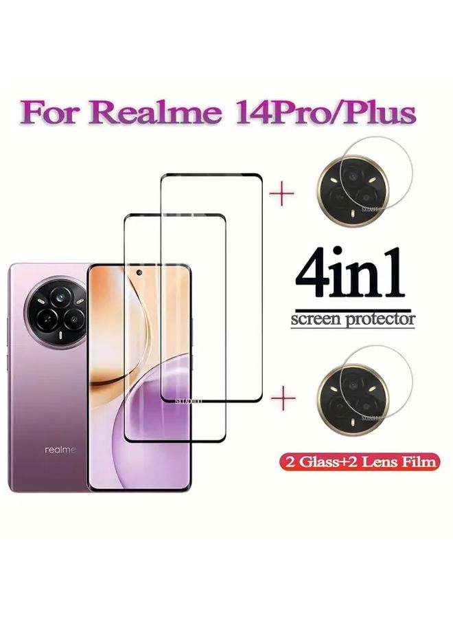 For Realme 14 Pro Plus 3D Curved Full Coverage Screen Protector 2Pcs - Image 1