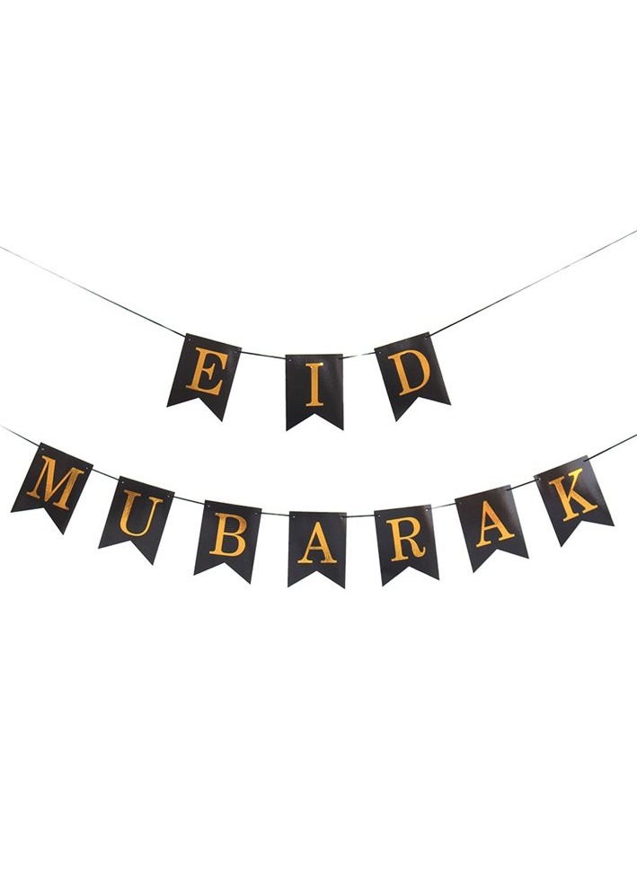 Brain Giggles Brain Giggles Eid Mubarak Card Banner - Black  - Image 1