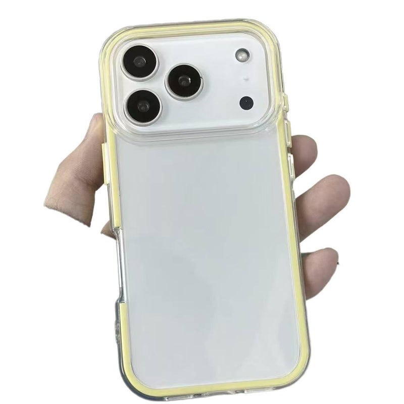MS غطاء واقي بسيليكون لـ Huawei Mate 60 Pro مع حامل قائم ومقاوم للخدش مع مقاوم للصدمات مع مضاد لبصمات الأصابع باللون أصفر بوظيفة حامل من السيليكون - Image 1