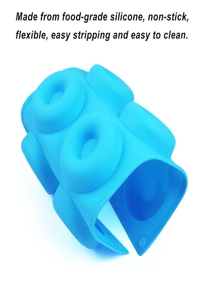 Skytail 8 Slot Silicone Donut Mold Non-Stick Doughnut Pan Donut Baking Molds Cake Biscuit Bagels Dessert Party Treats Chocolate Muffin Tray Cupcake Cheesecake Handmade Donut Cake Molds - Image 3
