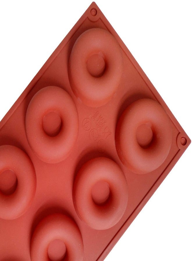 Skytail 8 Slot Silicone Donut Mold Non-Stick Doughnut Pan Donut Baking Molds Cake Biscuit Bagels Dessert Party Treats Chocolate Muffin Tray Cupcake Cheesecake Handmade Donut Cake Molds - Image 5