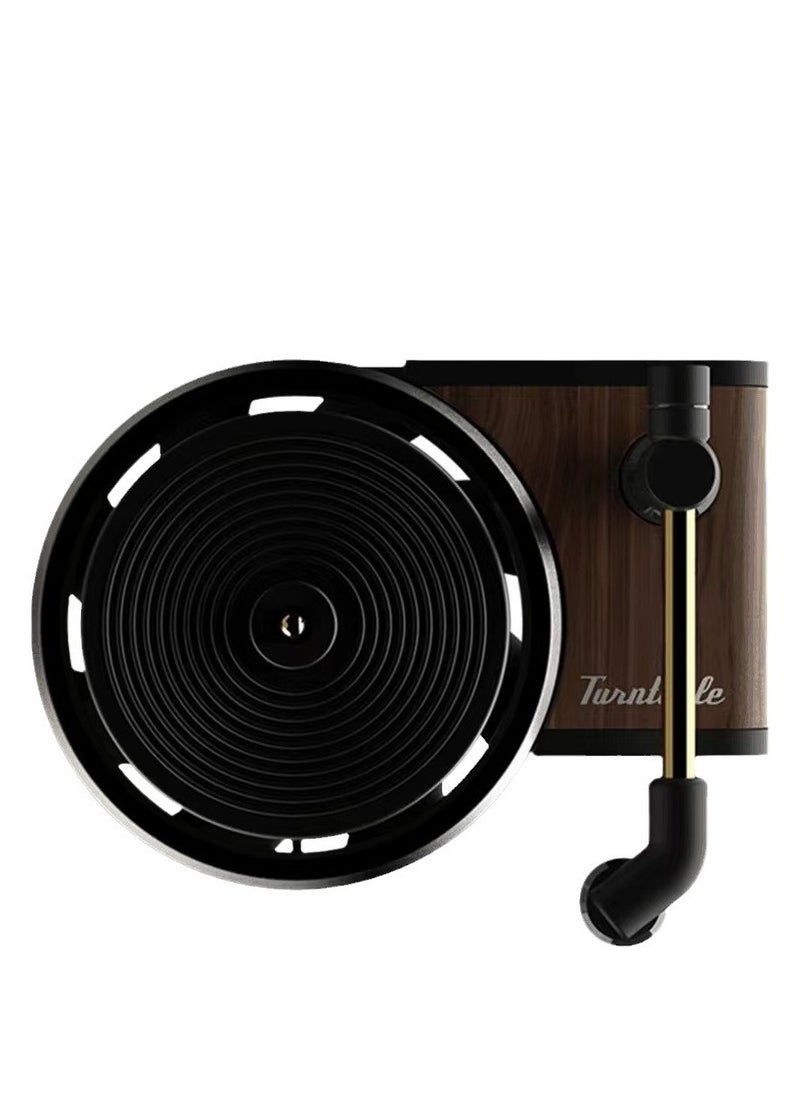 Generic - Car perfume Car air freshener record player, car fragrance diffusers clips in retro style record player design, 10pieces aromatherapy tablets replacement pads for car air diffuser - Image 1