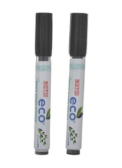Roto Eco whiteboard marker dry safe ink pack of 2 markers - black  - Image 2