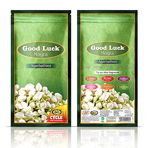 Cycle Pure Agarbathi Special Combo Pack - GoodLuck - Champa, Mogra, Rose Incense Sticks (Pack of 3) (220 gm per Pouch) - Image 5