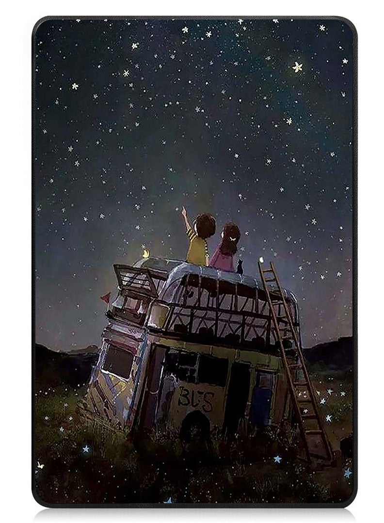 Theodor Protective Flip Case For Huawei MatePad 11 (2023) With Trifold Stand Auto Wake Sleep Shockproof Cover Children watching Stars - Image 1