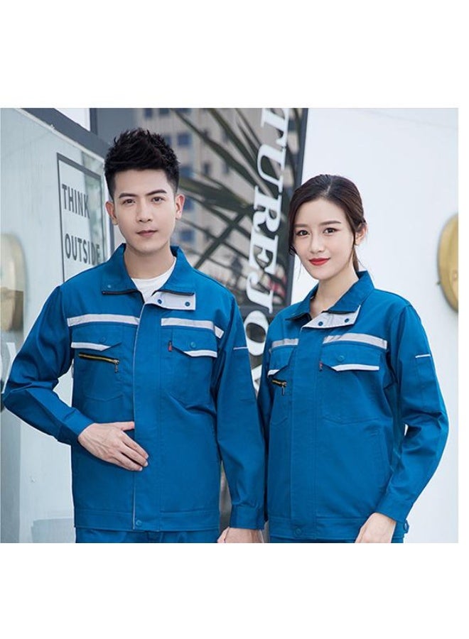 NIBEMINENT Wear-Resistant Cotton Polyester Workwear Spring Autumn Long Sleeve Engineering Labor Protection Suit Men's Automotive Repair - Image 1