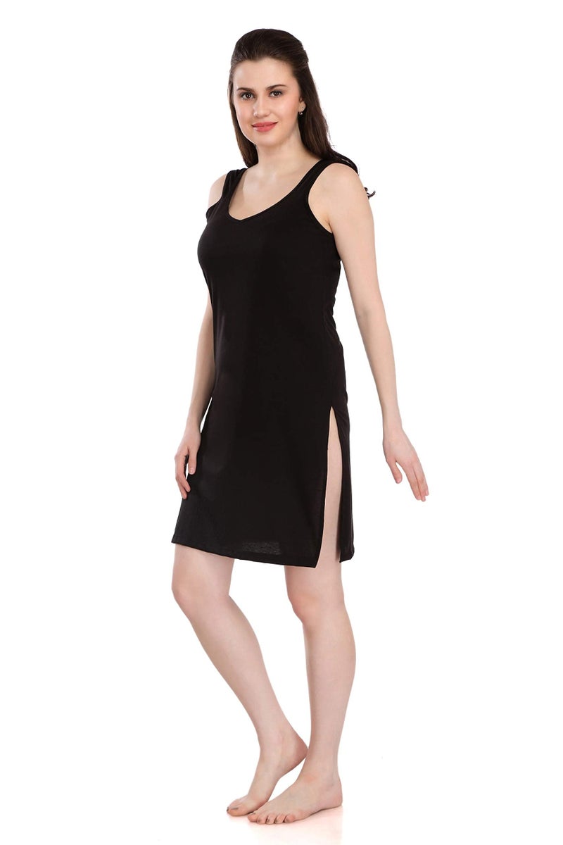 Splash Cotton Rich Camisole Slip for Women| Long Kurti Slip/Suit Slip/Camisole Slip Knee Length - Pack of 2 - Image 4