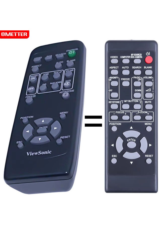 OMETTER - Remote Control for Viewsonic PJ1158 VS11459 PJ658 PJ358 VS11611 PJ758 PJ759 PJ760 VS11862 VS11861 VS11822 PJ862 PJ656 PJ656D - Image 1