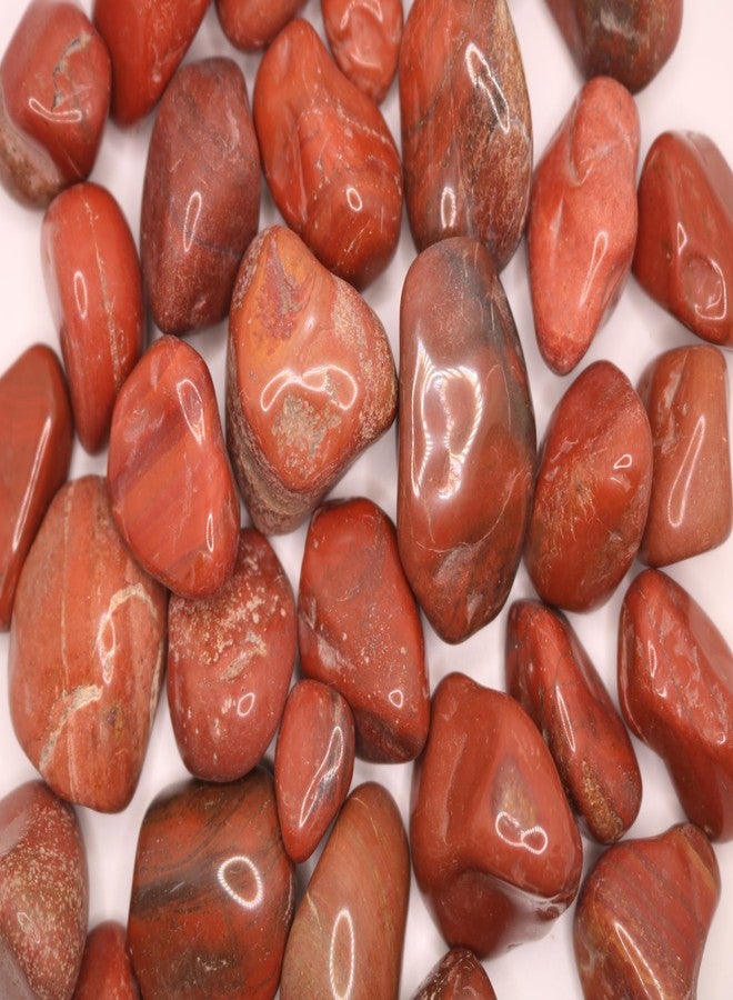 Wowtag Red and White Polished Natural Stones, 2-4 CM,1.95 KG, for Plant pots, Aquarium, Garden, Home Decoration - Image 5