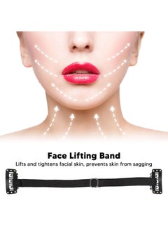 Lesha Facelift Bands with Clips, 2PCS Nylon Face Lifting Band with Hairclip Adjustable Elastic Facial Belt Eye Wrinkle Removal Facial Lifting Belt for Women Facial Skin Tightening  - Image 2