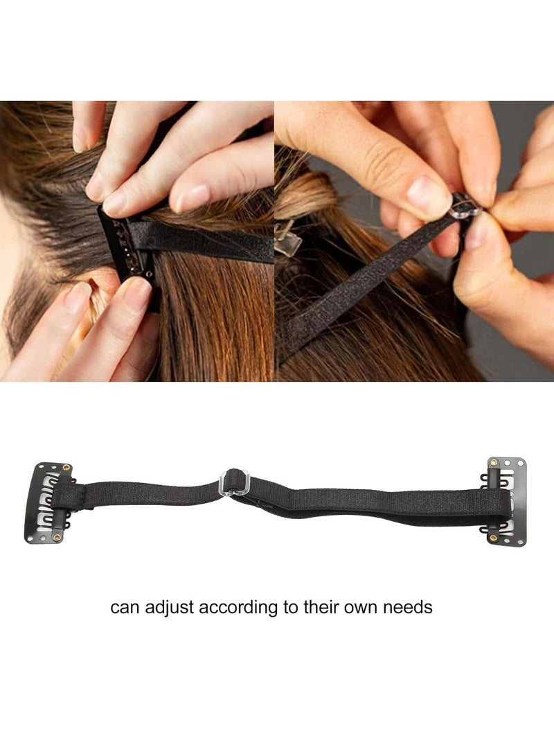 Lesha Facelift Bands with Clips, 2PCS Nylon Face Lifting Band with Hairclip Adjustable Elastic Facial Belt Eye Wrinkle Removal Facial Lifting Belt for Women Facial Skin Tightening - Image 4