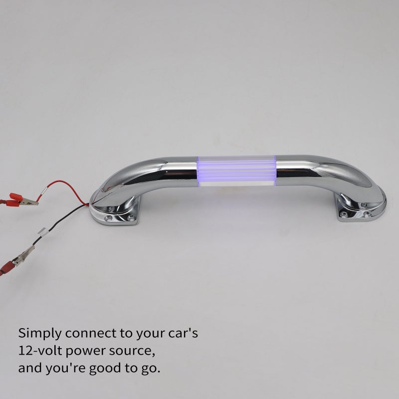 RV Handrail, 13-inch 12V LED Door Handle Grab Bar for Motorhome, Boats, Yachts, Travel Trailers, Campers (Blue Light) - Image 2
