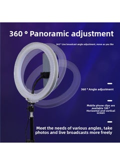 General Double-Sided RGB Crystal Diamond Ring Light Mobile Phone Desktop Flashlight Crystal Supplement Light Emitting Lamp-Specifications:RGB-ring Light 【10 Inch Wire Control】】  - Image 3