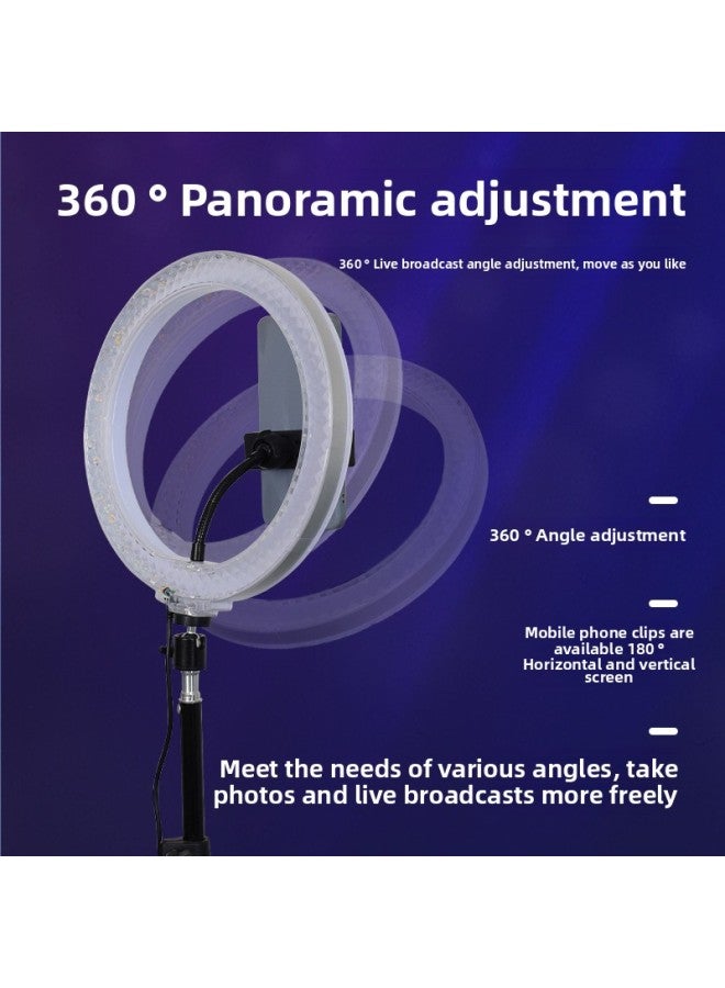 general Double-Sided RGB Crystal Diamond Ring Light Mobile Phone Desktop Flashlight Crystal Supplement Light Emitting Lamp-Specifications:RGB-ring Light 【10 Inch Wire Control】】  - Image 3